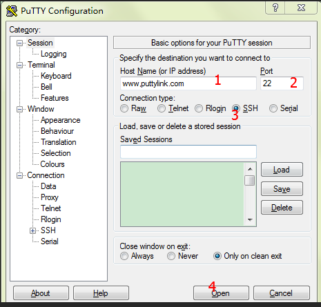 putty  连接服务器